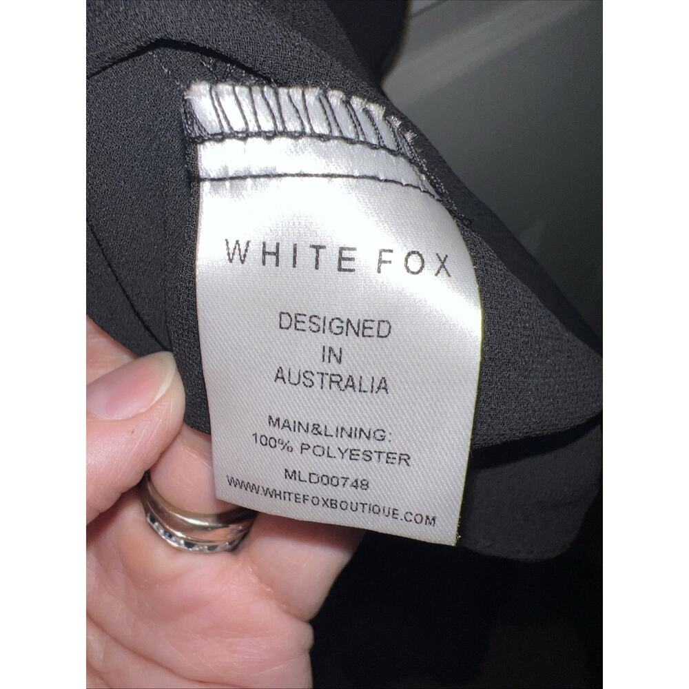 NWT White Fox Boutique Dessert Drifts Long Sleeve Top Black Medium Crop - Picture 5 of 8